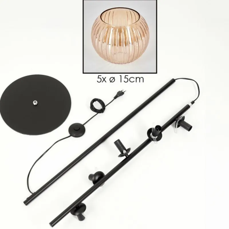 Lampes À Boules-hofstein Koyoto Lampadaire 31 cm Ambre, 5 lumières