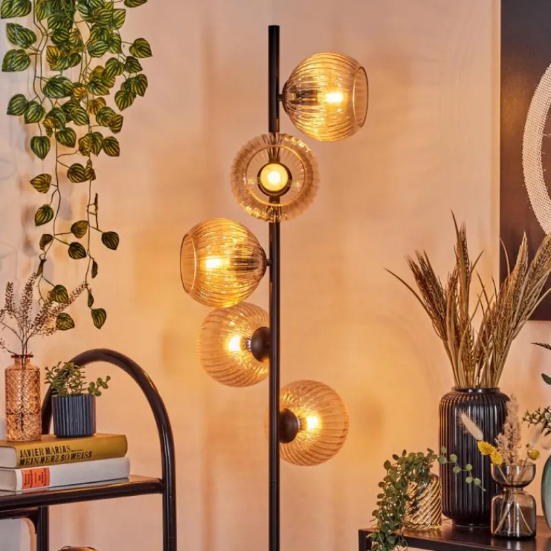 Lampes À Boules-hofstein Koyoto Lampadaire 31 cm Ambre, 5 lumières