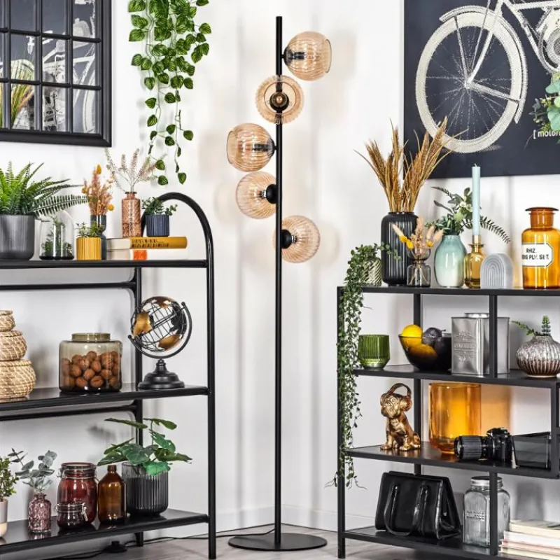 Lampes À Boules-hofstein Koyoto Lampadaire 31 cm Ambre, 5 lumières