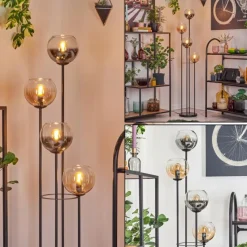 hofstein Koyoto Lampadaire 30 cm Ambre, Clair, Fumé, 4 lumières