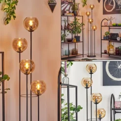 hofstein Koyoto Lampadaire 30 cm Ambre, 4 lumières