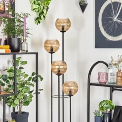 Lampes À Boules-hofstein Koyoto Lampadaire 30 cm Ambre, 4 lumières