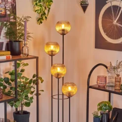 Lampes À Boules-hofstein Koyoto Lampadaire 30 cm Ambre, 4 lumières