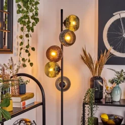 hofstein Koyoto Lampadaire 33 cm Bleu, Vert, Cuivré, 5 lumières