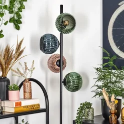 hofstein Koyoto Lampadaire 31 cm Bleu, Vert, Cuivré, 4 lumières