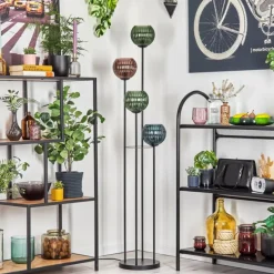 hofstein Koyoto Lampadaire 30 cm Bleu, Vert, Cuivré, 4 lumières