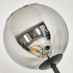 hofstein Koyoto Lampadaire 30 cm Bois foncé, Noir, 3 lumières