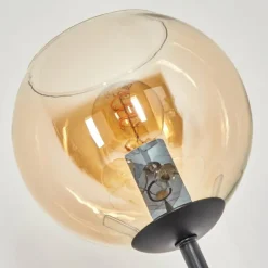 hofstein Koyoto Lampadaire 30 cm Bois foncé, Noir, 3 lumières