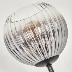 hofstein Koyoto Lampadaire 30 cm Bois clair, Noir, 3 lumières