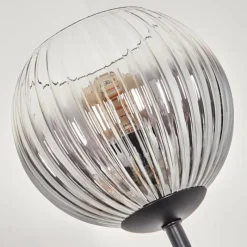 hofstein Koyoto Lampadaire 30 cm Bois foncé, Noir, 4 lumières