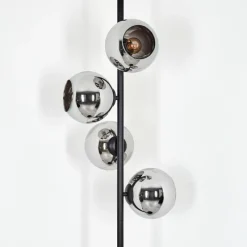 hofstein Koyoto Lampadaire 31 cm Chrome, Fumé, 4 lumières