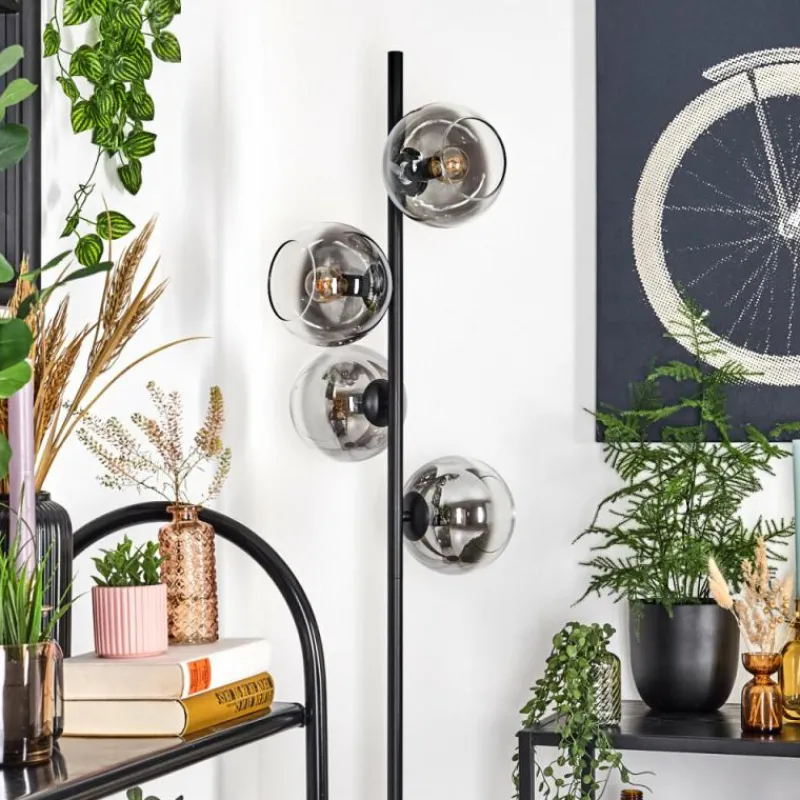 Suspension Verre Fumé-hofstein Koyoto Lampadaire 31 cm Clair, Fumé, 4 lumières