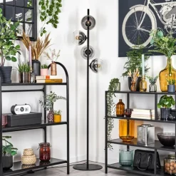 Suspension Verre Fumé-hofstein Koyoto Lampadaire 31 cm Clair, Fumé, 4 lumières