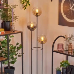 hofstein Koyoto Lampadaire 30 cm Noir, 3 lumières