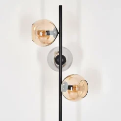 hofstein Koyoto Lampadaire Ambre, Chrome, Fumé, 3 lumières