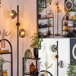 hofstein Koyoto Lampadaire Ambre, Clair, Fumé, 3 lumières