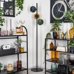 Lampes Dorées-hofstein Koyoto Lampadaire Bleu, Or, Vert, Clair, 3 lumières