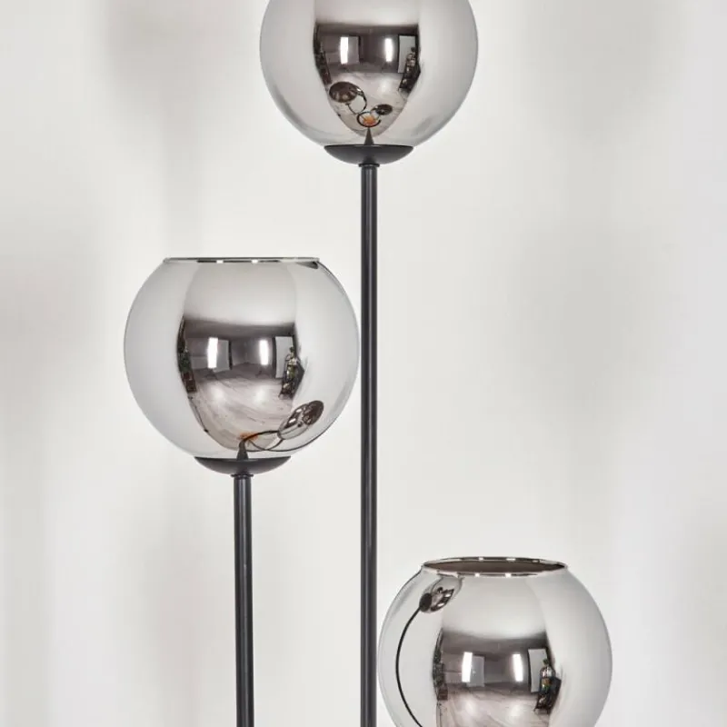 hofstein Koyoto Lampadaire Bois clair, Noir, 3 lumières