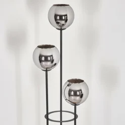 hofstein Koyoto Lampadaire Bois clair, Noir, 3 lumières