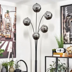hofstein Koyoto Lampadaire Chrome, 5 lumières
