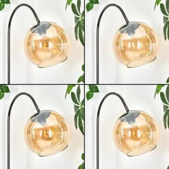 hofstein Koyoto Lampadaire Chrome, Noir, 1 lumière