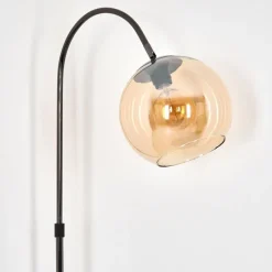 hofstein Koyoto Lampadaire Chrome, Noir, 1 lumière