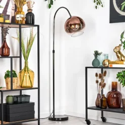 hofstein Koyoto Lampadaire Chrome, Noir, 1 lumière