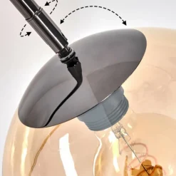 hofstein Koyoto Lampadaire Chrome, Noir, 1 lumière