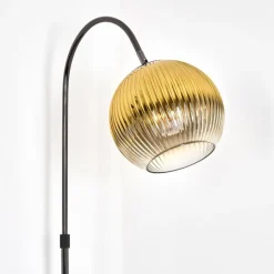 Lampes Dorées-hofstein Koyoto Lampadaire Chrome, Noir, 1 lumière