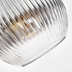 Suspension Verre Fumé-hofstein Koyoto Lampadaire Chrome, Noir, 1 lumière