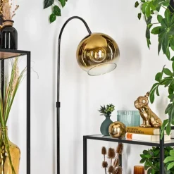 hofstein Koyoto Lampadaire Chrome, Noir, 1 lumière