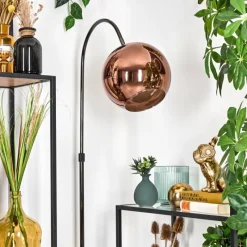 hofstein Koyoto Lampadaire Chrome, Noir, 1 lumière