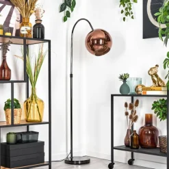 hofstein Koyoto Lampadaire Chrome, Noir, 1 lumière