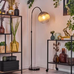 hofstein Koyoto Lampadaire Chrome, Noir, 1 lumière