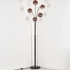 hofstein Koyoto Lampadaire Clair, Cuivré, 5 lumières