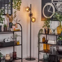 hofstein Koyoto Lampadaire Clair, Fumé, 3 lumières