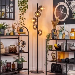 Suspension Verre Fumé-hofstein Koyoto Lampadaire Clair, Fumé, 5 lumières