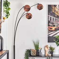 hofstein Koyoto Lampadaire Noir, 3 lumières