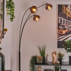 hofstein Koyoto Lampadaire Noir, 3 lumières