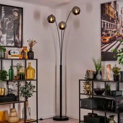 hofstein Koyoto Lampadaire Noir, 3 lumières