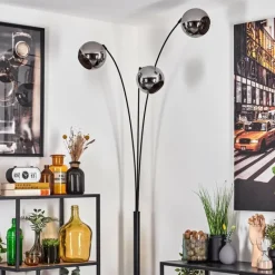 hofstein Koyoto Lampadaire Noir, 3 lumières