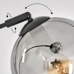 hofstein Koyoto Lampadaire Noir, 3 lumières