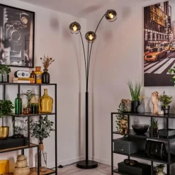 hofstein Koyoto Lampadaire Noir, 3 lumières