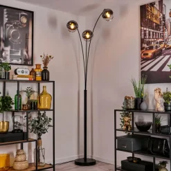 hofstein Koyoto Lampadaire Noir, 3 lumières