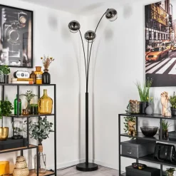 hofstein Koyoto Lampadaire Noir, 3 lumières