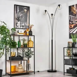 hofstein Koyoto Lampadaire Noir, 3 lumières