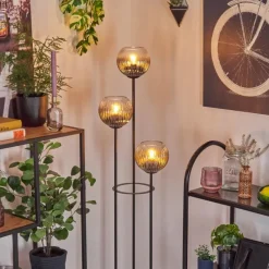 hofstein Koyoto Lampadaire Noir, 3 lumières