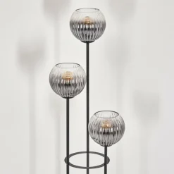 hofstein Koyoto Lampadaire Noir, 3 lumières