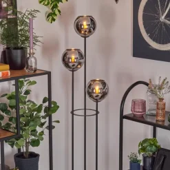 hofstein Koyoto Lampadaire Noir, 3 lumières