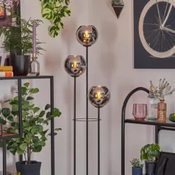 hofstein Koyoto Lampadaire Noir, 3 lumières